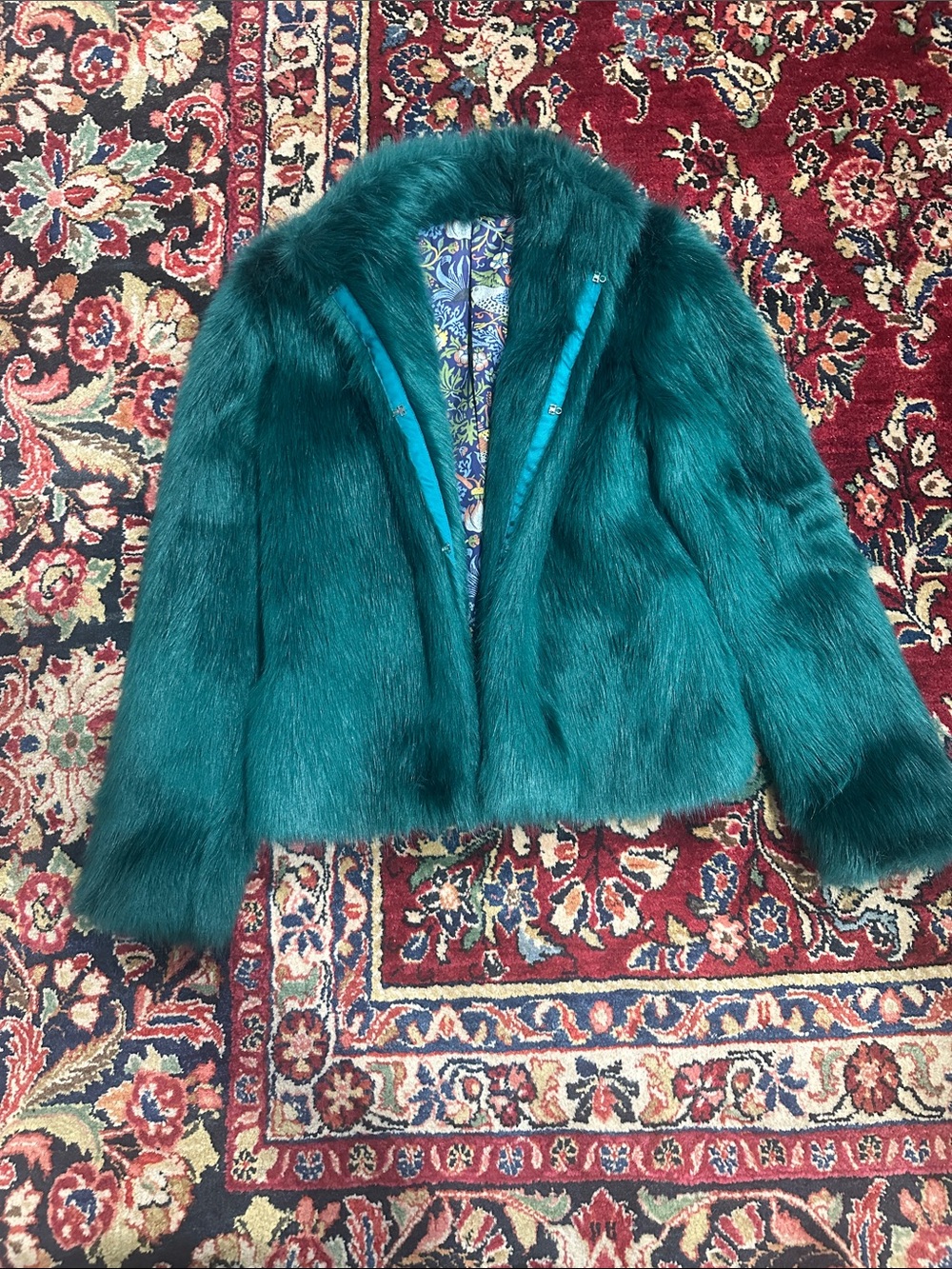 Blackmilk Teal Furbulous Jacket - Picture 3 of 6